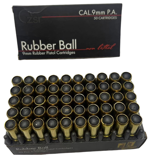 MUNICIÓN RUBBER BALL 9mm PA