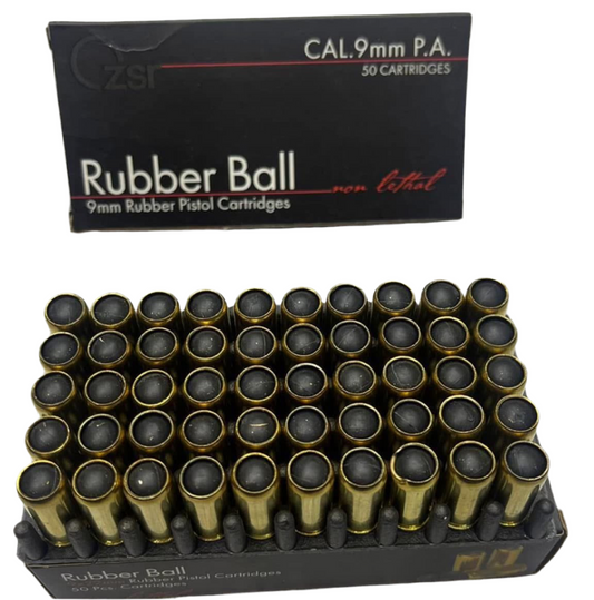 MUNICIÓN RUBBER BALL 9mm PA